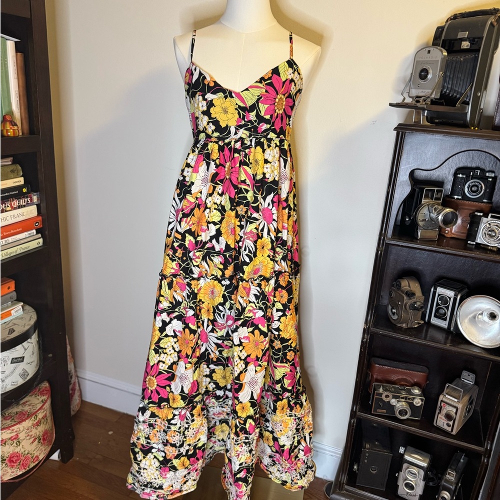 Floral Maxi Dress - Black, Pink, Yellow Forever 21